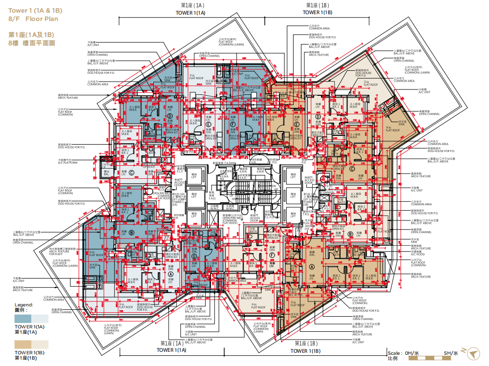 Grand Seasons 標準層平面圖 650個單位布局設計