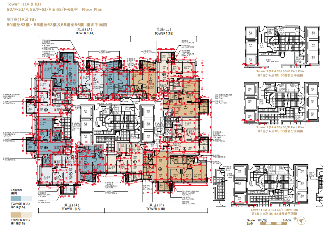 Grand Seasons 平面圖則 1B座樓層平面